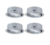 4 X Paulmann Meuble Lampes Encastrées Robe Schwekbar 12V G4 Montage 60mm Chrome