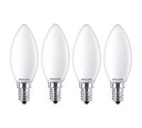 4 X Philips LED Bougies 4,3W = 40W E14 Mat 470lm Neutre Froid 4000K