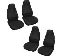 4 x pièces de protection d'atelier pour siège de voiture | Housse de siège de voiture universelle | Set de protection pour voiture - couleur noire | Protection de siège universelle avec protection d'a