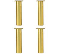 4 X Pieds de Meuble,Pattes de Support RéGlables DoréEs,Pied Cylindrique en Alliage D'Aluminium,Pour Canapé,Table,Lit,Meuble TV,Accessoires de Meubles en MéTal AntidéRapant/d'or / 25mm