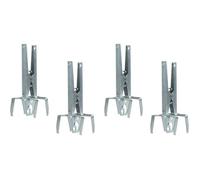 4 x Piège à Taupes & Campagnols avec Plaque de Serrage d'appâts en Acier galvanisé - Réutilisable