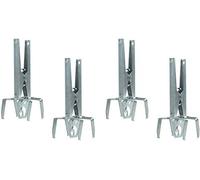 4 x Piège à Taupes & Campagnols avec Plaque de Serrage d'appâts, en Acier galvanisé - Réutilisable (4)