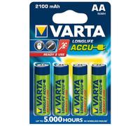 4 x piles AA Varta Ready2use rechargeables - 2100mAh avec boîtier de protection