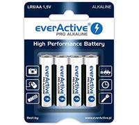 4 x Piles alcalines EverActive Pro Alkaline AA Mignon (1 Carte Blister)