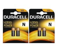 4 X Piles DURACELL N / MN9100 /LR1 / E90 Alcaline 1,5V (Sous Blister)