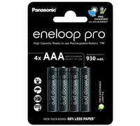 4 x piles rechargeables Panasonic Eneloop Pro AAA - 930mAh haute capacité