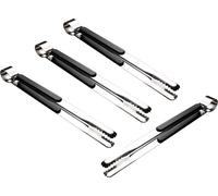4 x pincettes de cuisine de 25,5 cm de long | pincettes de cuisine | pincettes de barbecue | pince universelle de cuisine | pince à barbecue en acier inoxydable | pince à charbon Shiha | pince à buffe