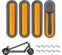 4 X Plastic Scooter Wheel Covers For Xiaomi M365 Pro Essential 1s And Pro2 Scooter Wheel Protection And Decoration With Reflective Strips Yellow