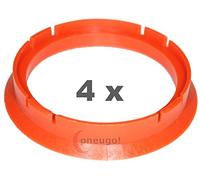 4 x pneugo! Bagues de centrage pour jantes alu 70.0 mm - 60.1 mm