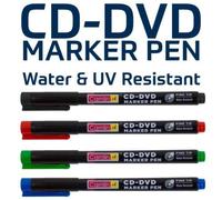 4 x pointe fine CD DVD Marqueurs permanents red-green-blue-black EAU / UV résiste