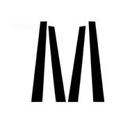 4 X Porte Voiture Fenêtre Pilier Poteaux Garniture Couverture pour Porsche pour Cayenne 9PA Châssis E1 2003 2004 2005 2006-2010