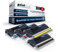 4 x Pour cartouches compatibles lexmark c734 c736 c734DN c734DTN c734DW c734N c736DN c736DTN c736NC c736N optra - 4 couleurs : noir/cyan/magenta/jaune-office série plus