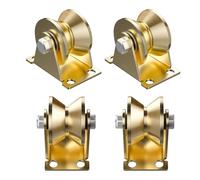 4 x Pulley Lifting Moulding, Rail Caster Groove, V-Shape Wheel Throat Single Pulley, Cable Pulley for Steel Ropes, Sliding Gates, Rolling Doors, Industrial Machinery (Load Capacity 210 kg)