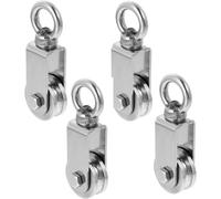 4 X Pulley Pulley With Ball Bearing, 34 Mm, Fitness Pulley, Stainless Steel Pulley For Steel Cable, Load Capacity 250 Kg