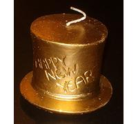 '4 X Roue - Bougie d'or avec "Happy New Year Nouvel An Sylvestre Année