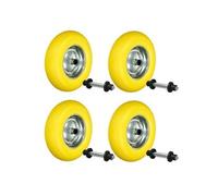 ECD Germany 4 x Roue de Brouette 4.80 / 4.00-8 - en Caoutchouc Solide PU Increvable - avec G