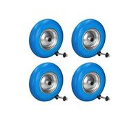 Accessoire pour brouette motorisée ECD Germany 4 x Roue de Brouette Pleine en Gomme Solide PU 4.80 / 4.00-8 - Avec Axe - Ø