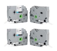 4 x Ruban Compatible pour Etiqueteuse Brother P-Touch Étiqueteuses Tze-231 Tze231 Noir Sur Blanc Laminé Cassette 12mm 0.47 X 8M Compatible pour Brother Etiqueteuse PT-H100 PT-H105 PT-D400 PT-1000