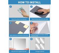 4 X Self-Adhesive Wall Mirrors, Flexible Acrylic Mirrors, Frameless Wall Mirrors, 30 X 20 Cm, A4 Wall Mirror Sticker For Bathroom Bedroom