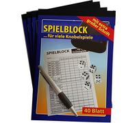 4 x seniors Knobel Jeu Jeu Bloc Knobel Cube bloc 40 feuilles grande Police