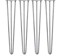 4 x SkiSki Legs 71cm 3 entretoises Hairpin Legs Pieds de table Chaise Pieds en épingle à cheveux