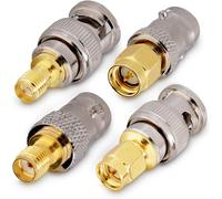 4 x SMA BNC Adapter Kit with Male and Female Coaxial Connector for Wi-Fi Radio Antenna Scanner Plug
