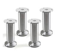 4 x SOTECH Pied de meuble Ajustable en Aluminium brossé Capacité de levage 250 kg Hauteur 120 mm