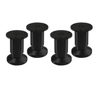 4 x SOTECH Pieds de meuble ALPHA pieds de canapé réglables anodisés noir chargeable jusqu'à 250 kg Hauteur : 80 mm