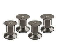 4 x SOTECH Pieds de meuble ALPHA pieds de canapé réglables aspect inox brossé, chargeable jusqu'à 250 kg Hauteur 50 mm