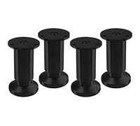 4 x SOTECH Pieds de meuble ALPHA pieds de meuble réglables anodisés noir, chargeable jusqu'à 250 kg Hauteur : 100 mm