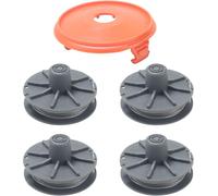 4 x Spools of Strimmer Thread Diameter 1.6 mm Replacement Nylon Spool for EasyCut 400/25 Art.9807,Easycut 400 Art.8846 (4 Spools of Wire + 1 Cover)