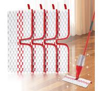4 x Spray Mop Refill Kit 2 in 1 Reusable for Vileda 1-2 Spray Max Mop Red Grey Refill for All Types of Floors