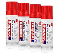 4 x spray permanente edding trafic rouge brillant Vernis acrylique de ml premium, RAL 3020