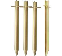 4 X Steel Tent Pegs - Long And Sturdy Ground Pegs With T-Profile For Camping And Outdoors - Ideal For Normal And Hard Ground