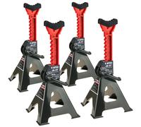4 x supports béquilles de support 3T 3000 kg avec protection en caoutchouc bé...