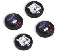 4 x Switch Joy Con Thumb Grip Joystick Caps,Grip Caps Compatible with Switch & Lite & OLED,Cute Anime Character,Girl with Cat Ears