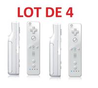 4 X Télécommande Wiimote pour Nintendo Wii et Wii U - Blanc E32801