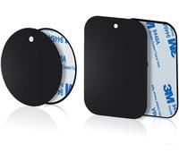 4 X Thin Metal Plate Magnetic Car Phone Holder (2 Round And 2 Rectangular)