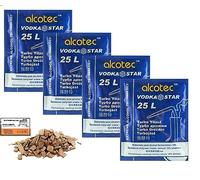 4 x Turbo Levure - Alcotec Vodka Star 66g, Levure pour la Fermentation du Sucre et des Fruits