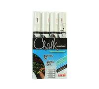 4 X Uni-Ball Craie Marqueur Fenêtre Verre Blanc PWE-5M en Pratique Portefeuille