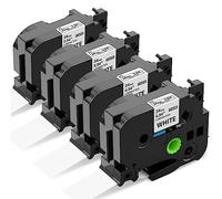 4 x Upwinning TZe251 Ruban 24mm, Compatible avec Brother P touch TZe 24mm TZe-251 AZe-251 Noir sur Blanc Laminé Tape Cassette pour Brother P-touch PT-D600 P700 PT-1830 PT-2430 PT-2730 E550WVP P750W