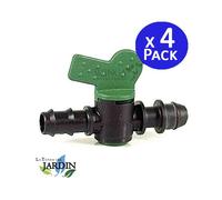 4 x Vanne goutte à goutte 16 mm pour se connecter au tuyau d'eau