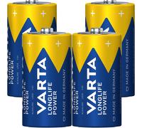 4 X Varta Pile Alkaline Mono D LR20 1.5V