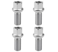 4 x Vis de Roue Galvanisées M14x1.5x27 mm Zinguées en Acier Allié 40Cr, Boulons SW17 avec Siège à Rotule, Revêtement Antirouille A/G, Compatibles avec Volkswagen/Škoda/SEAT/Audi/Jetta/Touran/Bora