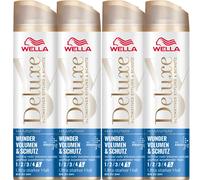 4 X Wella Laque Cheveux Wunder Volume & Protection Ultra Forte Tenue 5, 250ml