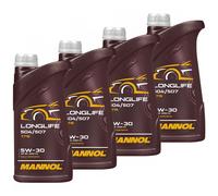 4 x1 L Mannol Longue Vie 5W-30 Huile 5W30 VW 504 00 507 00 BMW LL-04 MB 229.51