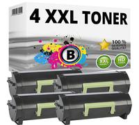 4 xl cartouche toner pour Lexmark MS310d MS310dn MS312dn MS410d MS410dn MS415dn