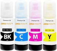 4 Xl Encre Compatible Avec Epson 102 103 104 Pour Ecotank Et 2700 2750 2751 2756 2800 2850 2856 3700 3750 3850 4750 4800 4850 4856 15000 Workforce St 2000 2100 3000 4000 4100 (280Ml)