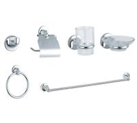 4 XSeRIE SALLE DE BAINS 6 PCS RONDE CHROME*