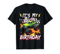 4 Year Old Boys Monster Truck It's My 4th Birthday Party T-Shirt